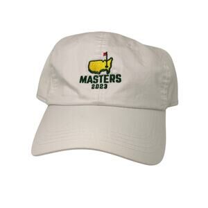 Masters Tournament 2023 White Classic Fit Golf Hat Adjustable Augusta
